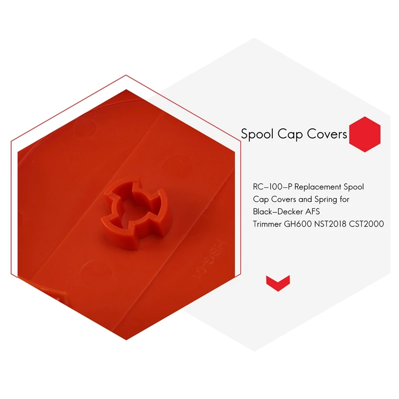 8-Pack RC-100-P Replacement Spool Cap Covers And Spring For Black-Decker AFS Trimmer GH600 NST2018 CST2000