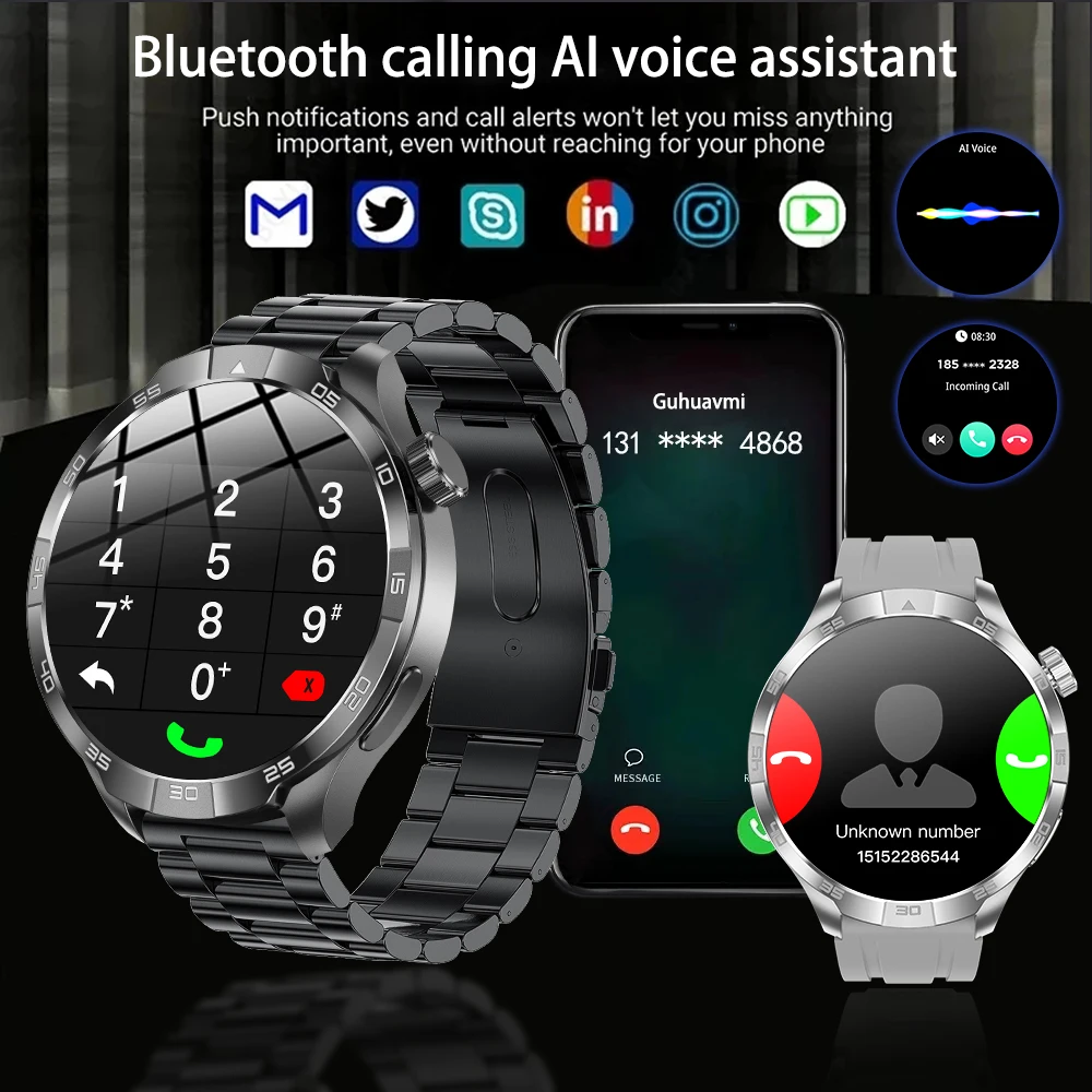 2024NEW Voor HUAWEI Sport Smart Horloge 1.85 AMOLED Scherm GPS NFC Kompas Waterdicht hartslag Bluetooth Oproep Fitness Smartwatch