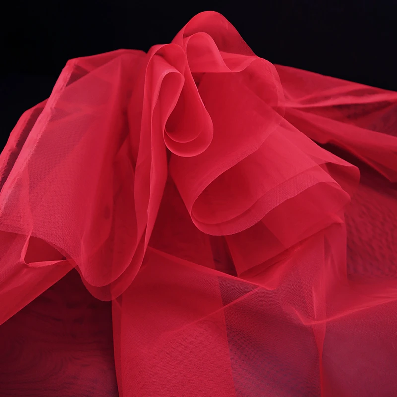 3 เมตรจัดแต่งทรงผม Hard ตาข่าย Tulle Gauze Designer ผ้า