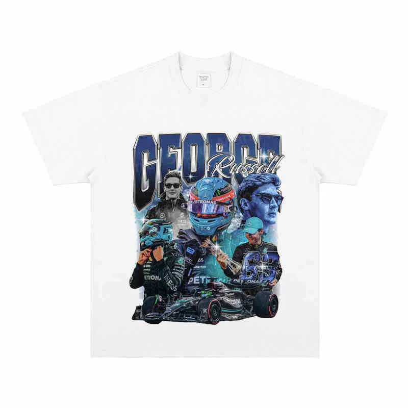 

Summer George Russell Men's And Women's Fashion Casual Style Comfortable T-Shirt F1 Mercedes Amg Short Sleeve Y2k Style T-Shirt