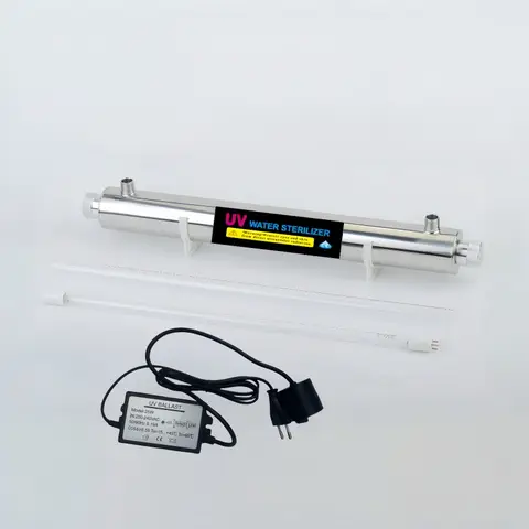 정수기를 위한 25W 200-240V 두 배 끝난 주거 Uv 정수기 6GPM 자외선 물 살균제 체계