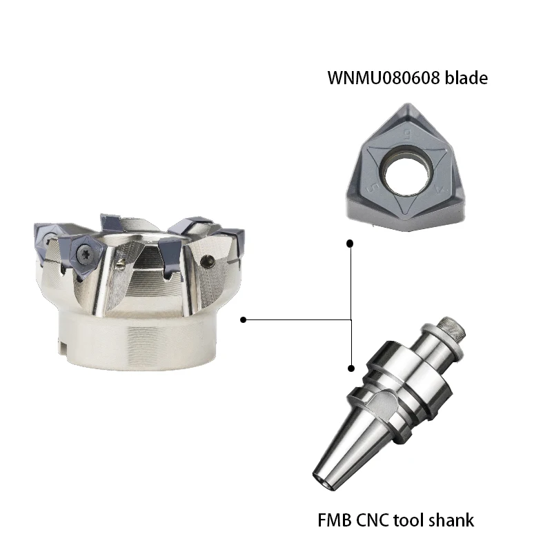 KaKarot Milling Head MFWN90 double-sided hexagonal plane heavy cutting milling cutter disk with WNMU08 blade 90 degree