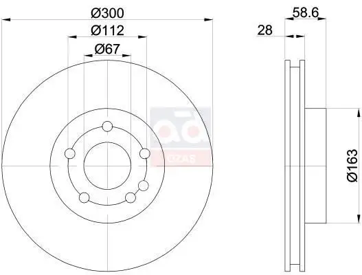 

B3838 for disc ON 04 VITO