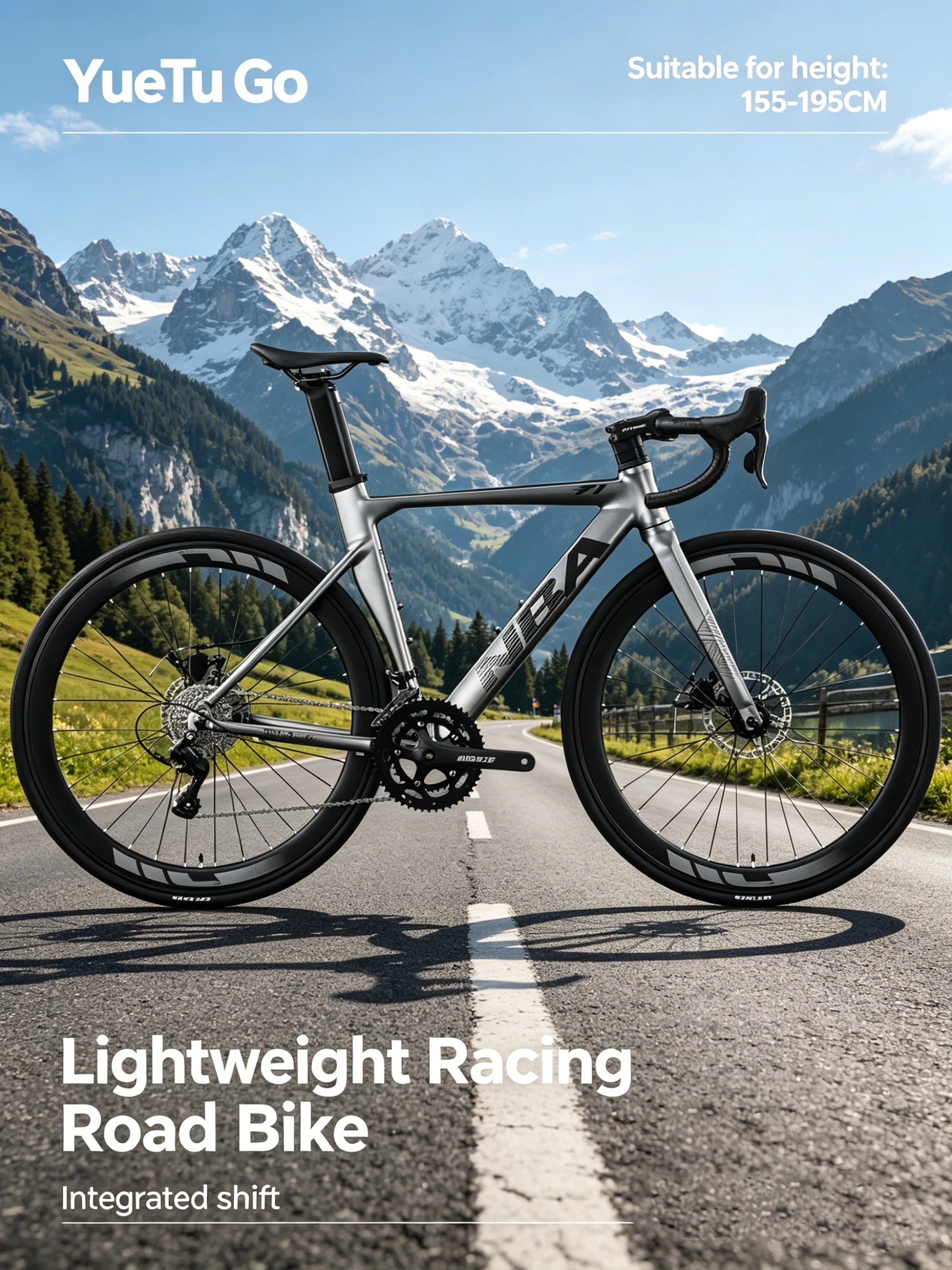 

Lightweight Competitive Bike Drop Handlebar Hydraulic Disc Brake Integrated Hand Shifter Variable Speed Road Bicycle 16/18 Speed
