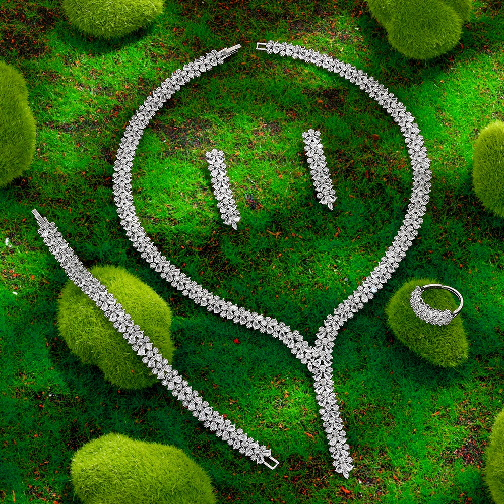 

Лидер продаж 2024, Африканский комплект ювелирных изделий из 4 предметов для невесты, Новый Модный комплект ювелирных изделий из Дубая, женские аксессуары для свадебной вечеринки, дизайн