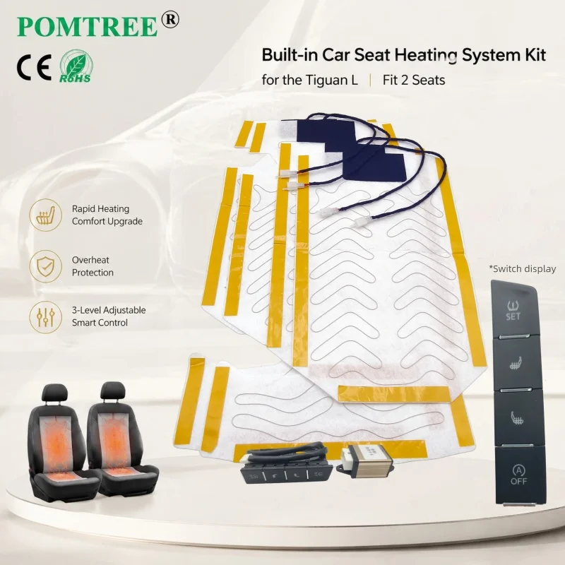 Built-in Car Seat Heating System Kit Fit For Volkswagen Tiguan L Models,Dedicated Heater Pads Suitable for Winter,Fit 2 Seats