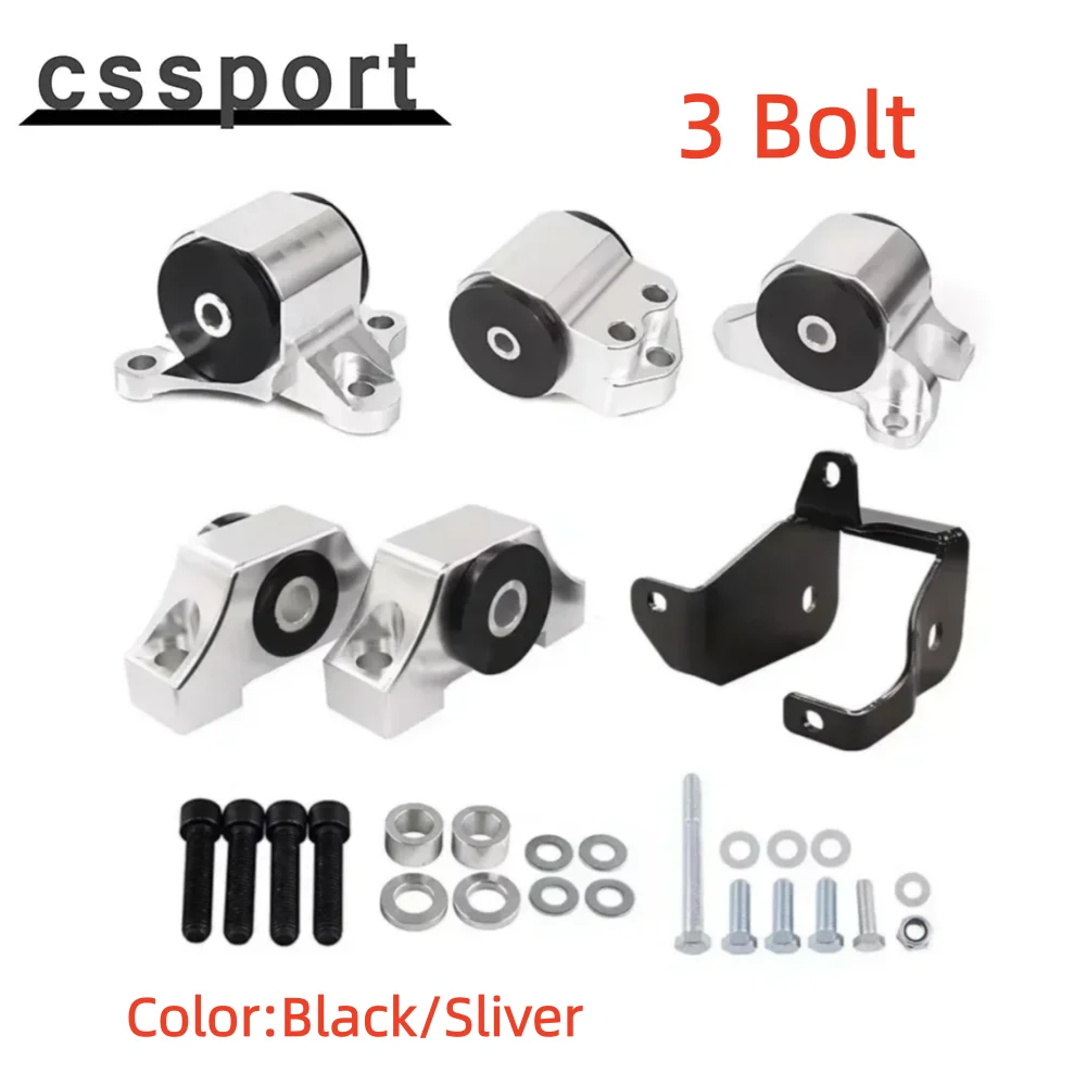 3 Bolt Swap Engine Motor Mount Bolt Kit + Torque Mount Kits For B-Series Engine and D-Series Engine For 1996-2000 Honda Civic