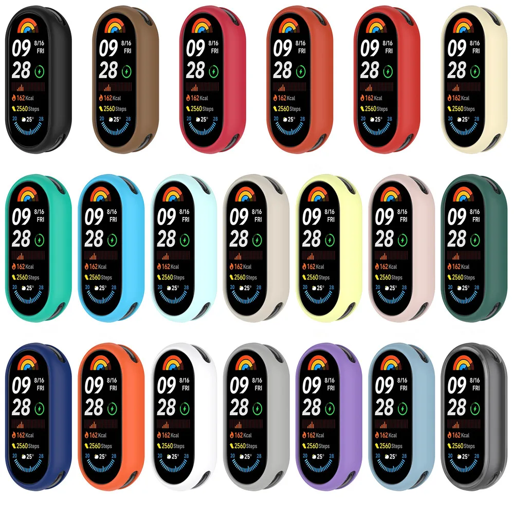 Xiaomi Mi Band 8 9 10용 실리콘 케이스 커버 Xiaomi Band 8NFC 9NFC 10NFC 9Ceramic Edition 10Cer용 소프트 보호 범퍼 케이스