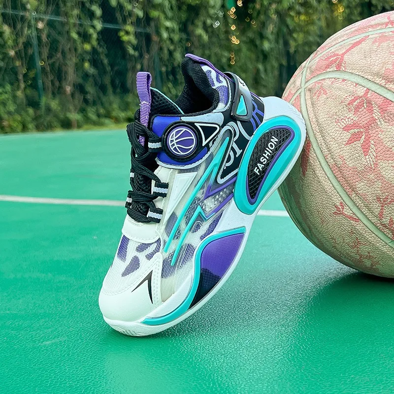 

Size 28-39 Children's Basketball Shoes Mesh Breathable Sports Shoes Teenagers Non-Slip Wear-Resistant Basketball Sneakers Kids