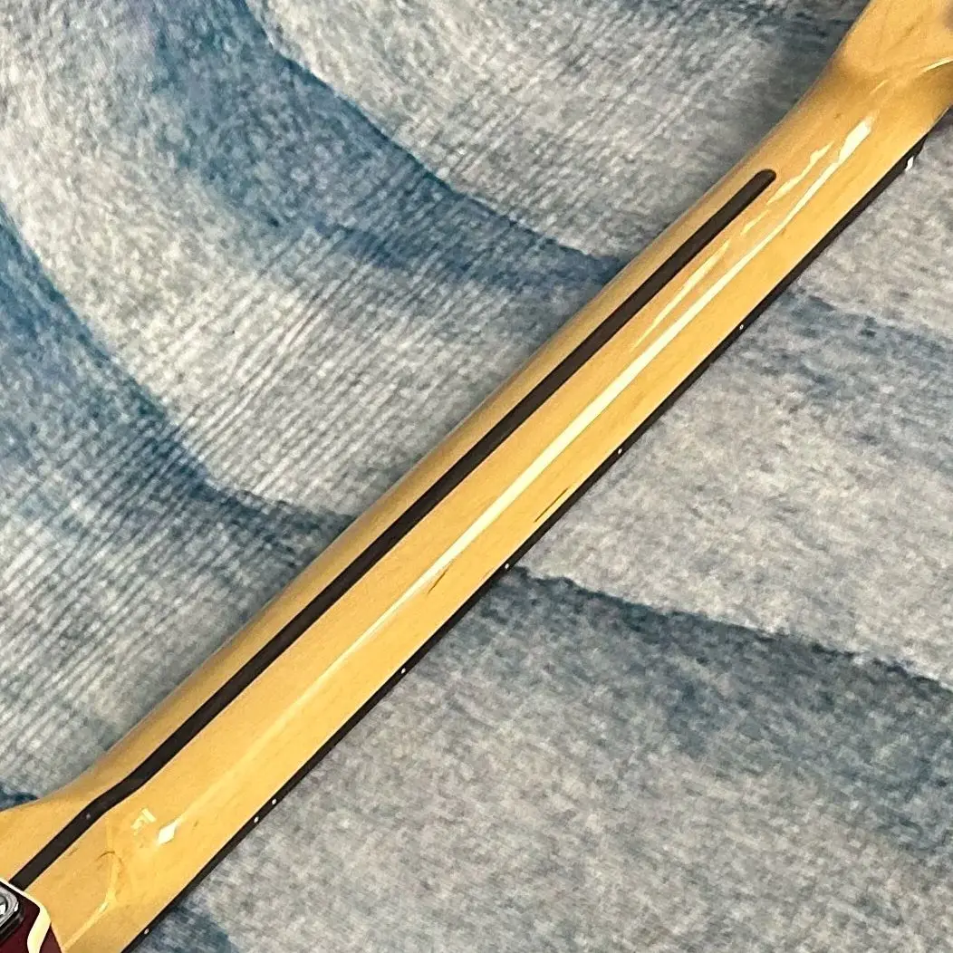 جيتار كهربائي TL باللون الأحمر الخمري - 22 فريتس من خشب الورد - ربط مزدوج