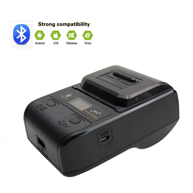 NETUM Printer Bluetooth Thermal Label Printer Mini Portable 58mm Receipt Printer Small for Mobile Phone Ipad Android / iOS G5