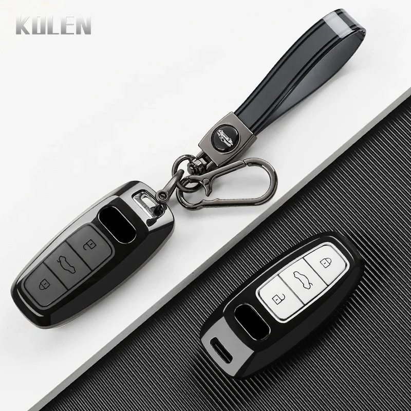 

New TPU Car Remote Key Case Cover For Audi A3 A4 B9 A6 C8 A7 S7 4K A8 D5 S8 Q7 Q8 SQ8 E-tron Protected Shell Fob Accessories Bag