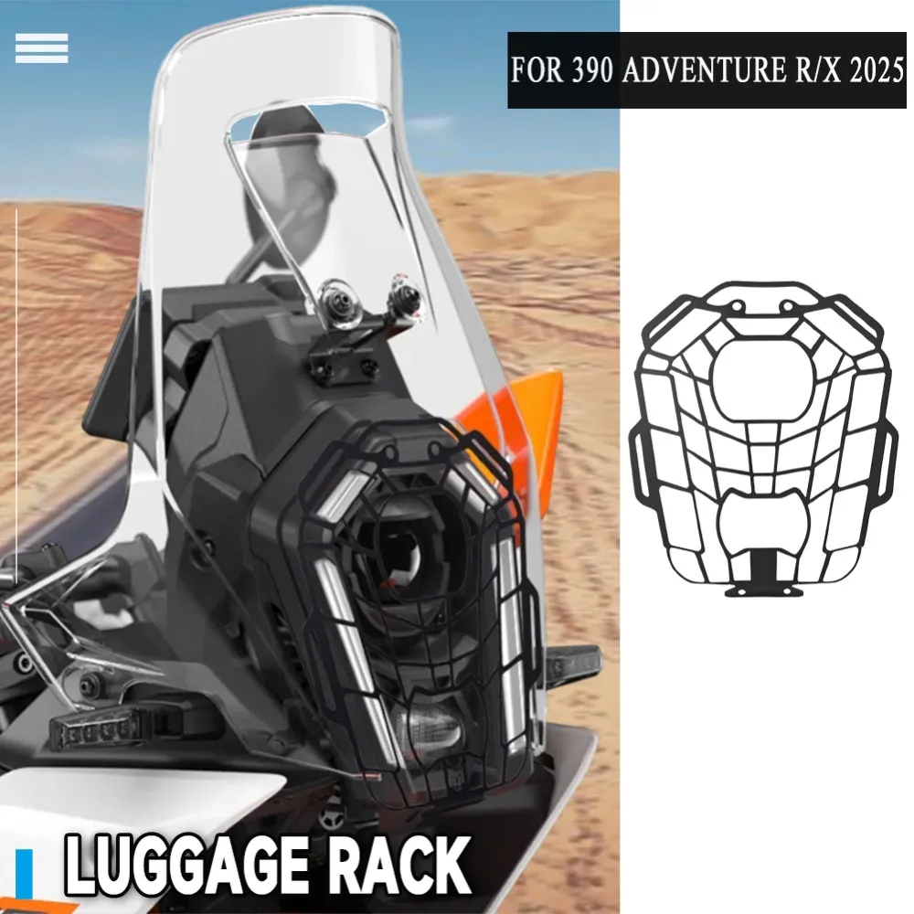 

Headlamp Grill Mesh 390 ADV R X Motorcycle Headlight Guard Grille Protection Cover For 390 ADVENTURE R 2025 390 ADVENTURE X