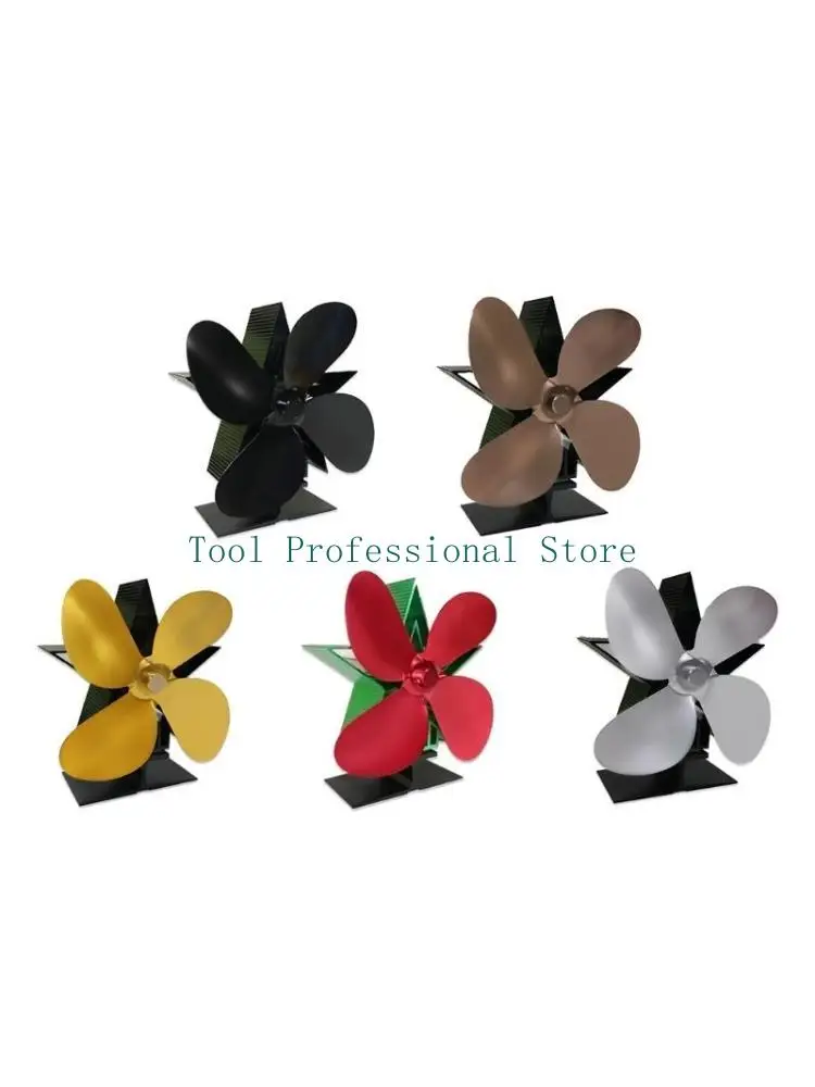 

57QF Christmas Themed 4 Heat-powered Fireplace Fan Efficient Heat Distribution