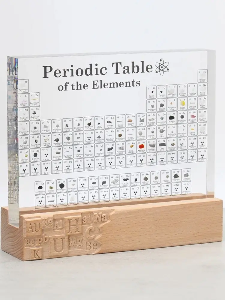 Modèle de table périodique en acrylique, outil d'affichage, accessoire pédagogique, cadeau créatif, décoration de table pour enseignant
