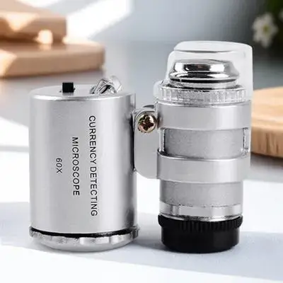 

60X Magnifier with Light for Jewelers Precision Inspection of Coins Stamps and Compact Microscope for Education Home Office