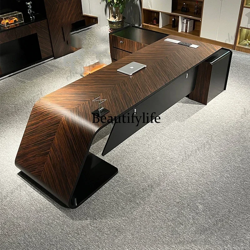 JJ Modern Aesthetic Office Desk Luxury Executive Big Craft Drawers Office Desk Laptop Clearance Mesa Escrivaninha