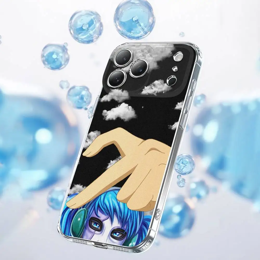 حافظة هاتف كارتون S-Sally Face SF لهواتف iPhone 17,16,15,14,13,12,11 Plus,Pro,Max,Plus,E,SE4,Air,Mini شفافة