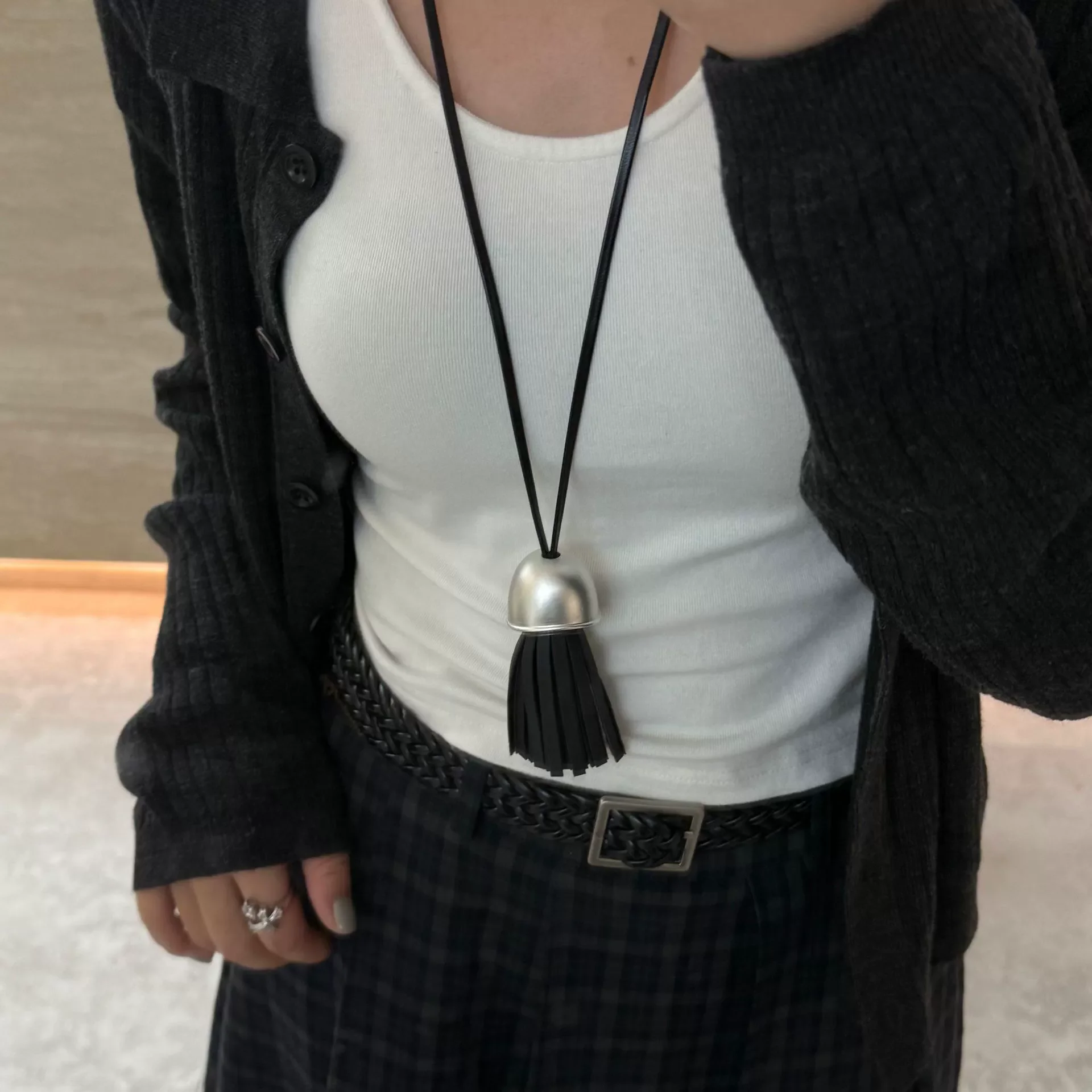 XIYANIKE Adjustable Pearl Tassel Necklace - Korean Fashion Jewelry