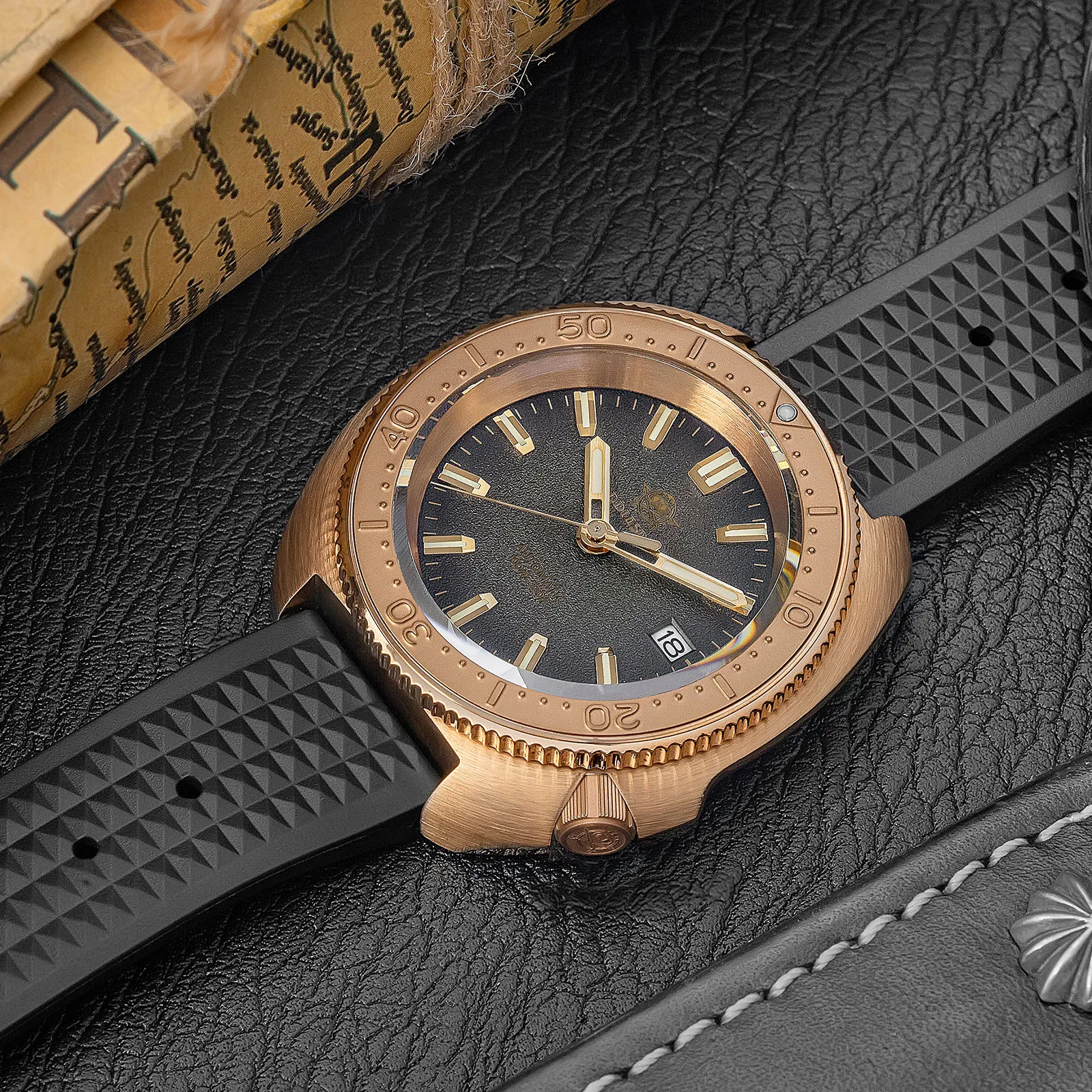 

ADDIESDIVE Diving Men's Watch CUSN8 Bronze Case NH35A Sapphire Glass Mechanical Watches AD2097 C3 Super Luminous NEW WristWatch