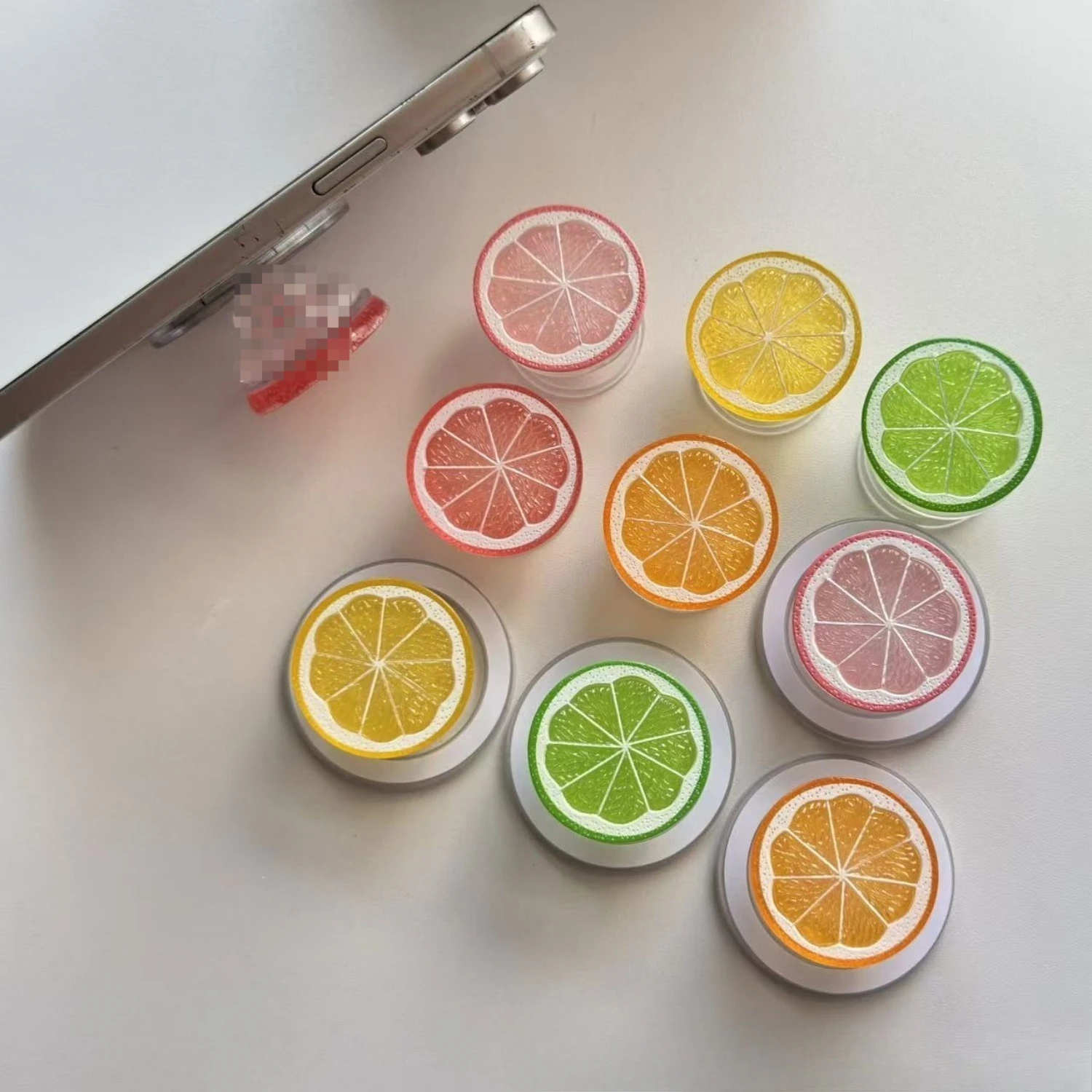 New Chinese Style Magnetic Removable Phone Holder with Lemon Slice Design for IPhone 17 15 Pro Max Samsung