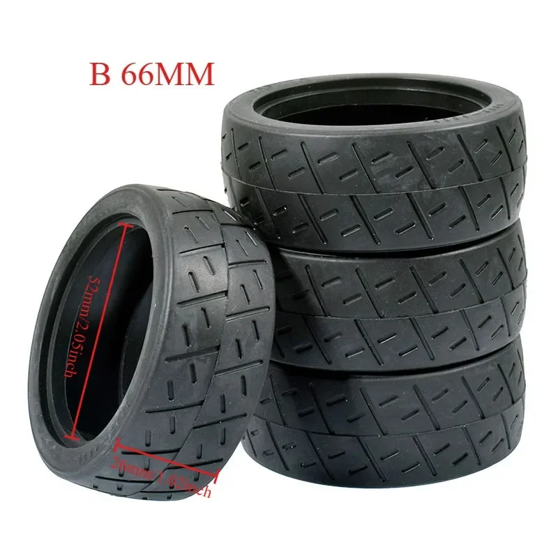 Pneumatici per auto su strada 1:10 68MM Pneumatico in gomma ad alto impugnatura Pneumatico hot melt HSP HPI HIMOTO 94123 FW06 TT02 E10 Auto da corsa resistente all'abrasione