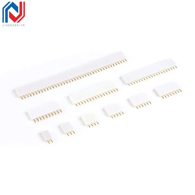 10Pcs Single row female 2.54mm Pitch PCB Female Pin Header Connector Straight Single Row 2/3/4/5/6/8/10/16/20/40Pin socket Board
