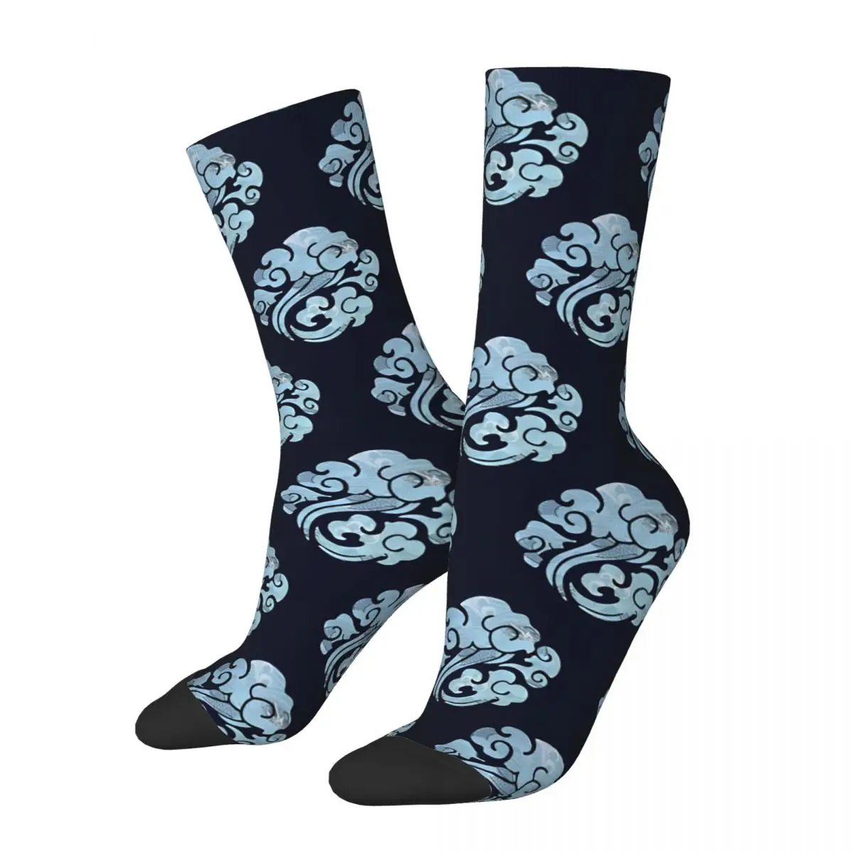 Blue Cloud Kawaii Socks School Cartoon Pattern Socks