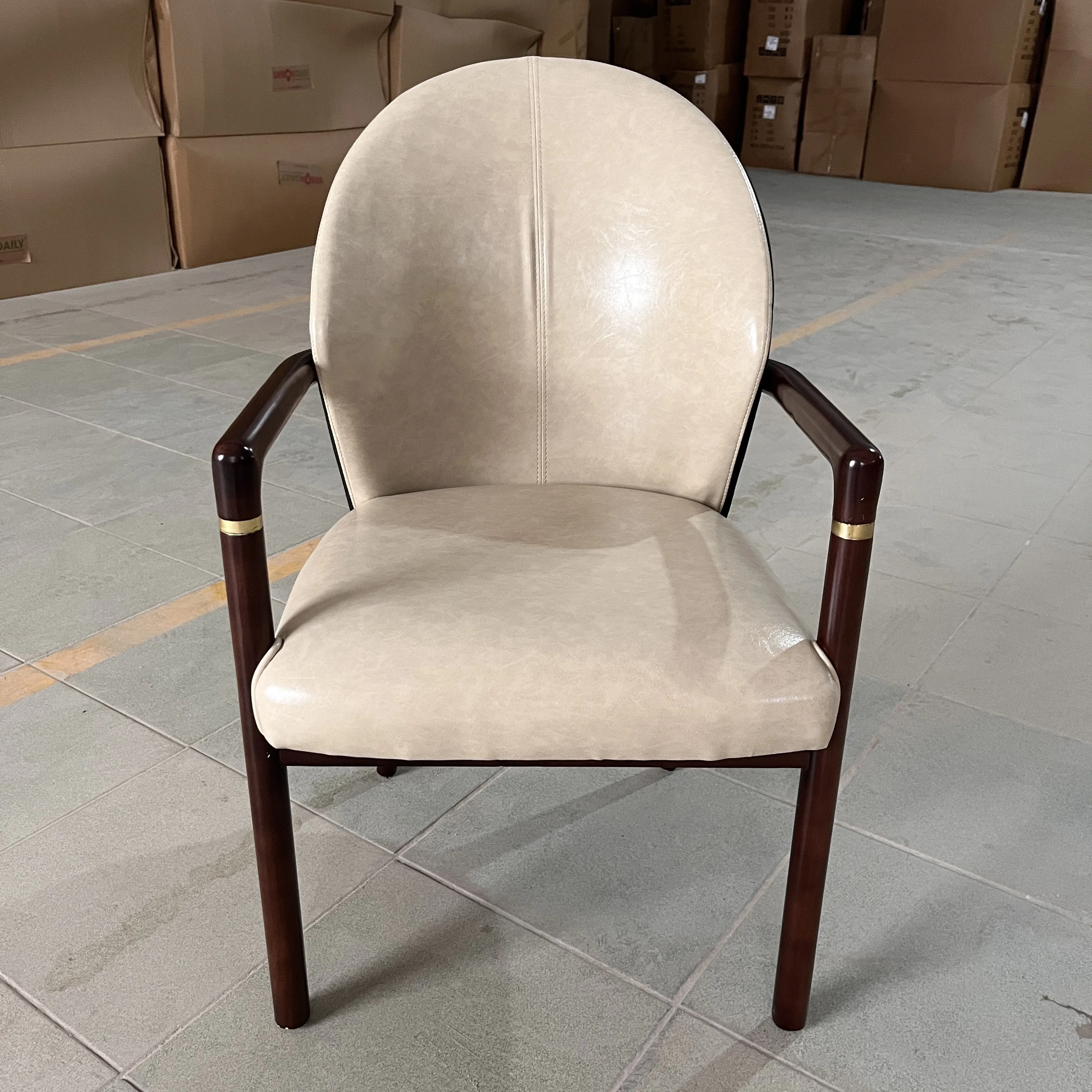#Light Luxury Minimalist Dining Chairs Living Room Furniture Modern Cafe Wooden Dine Armchair Restaurant Leather Chair