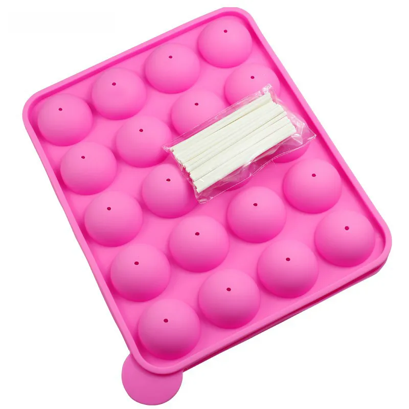 20 Holes Silicone Cake Pop Mold Lollipop Maker Baking Cake Mould Candy Chocolate Bar Mold Kitchen Accessories Decorating Tools