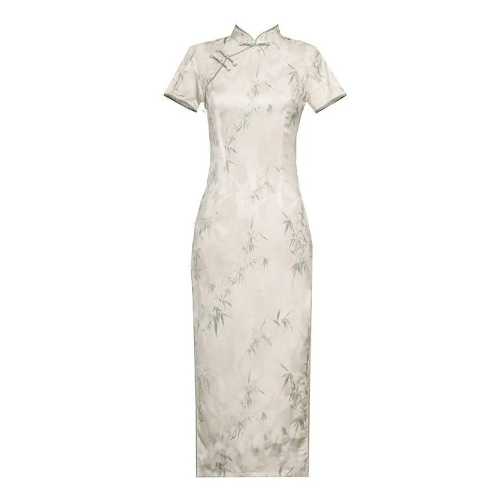 فستان تشيباو الحديث 2025 الجديد، فستان جمهورية ريترو على طراز الشباب، ملابس يومية صغيرة شيونغسام صيفية