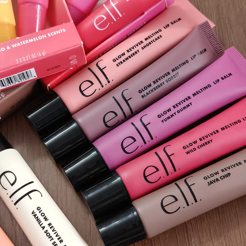 Hot Elf Fruit Flavor Lip Gloss 2Pcs Duo Set Mint-Chocolate Mango-Watermelon Lip Balm Lasting Moisturizer Lip Gloss Cosmetics