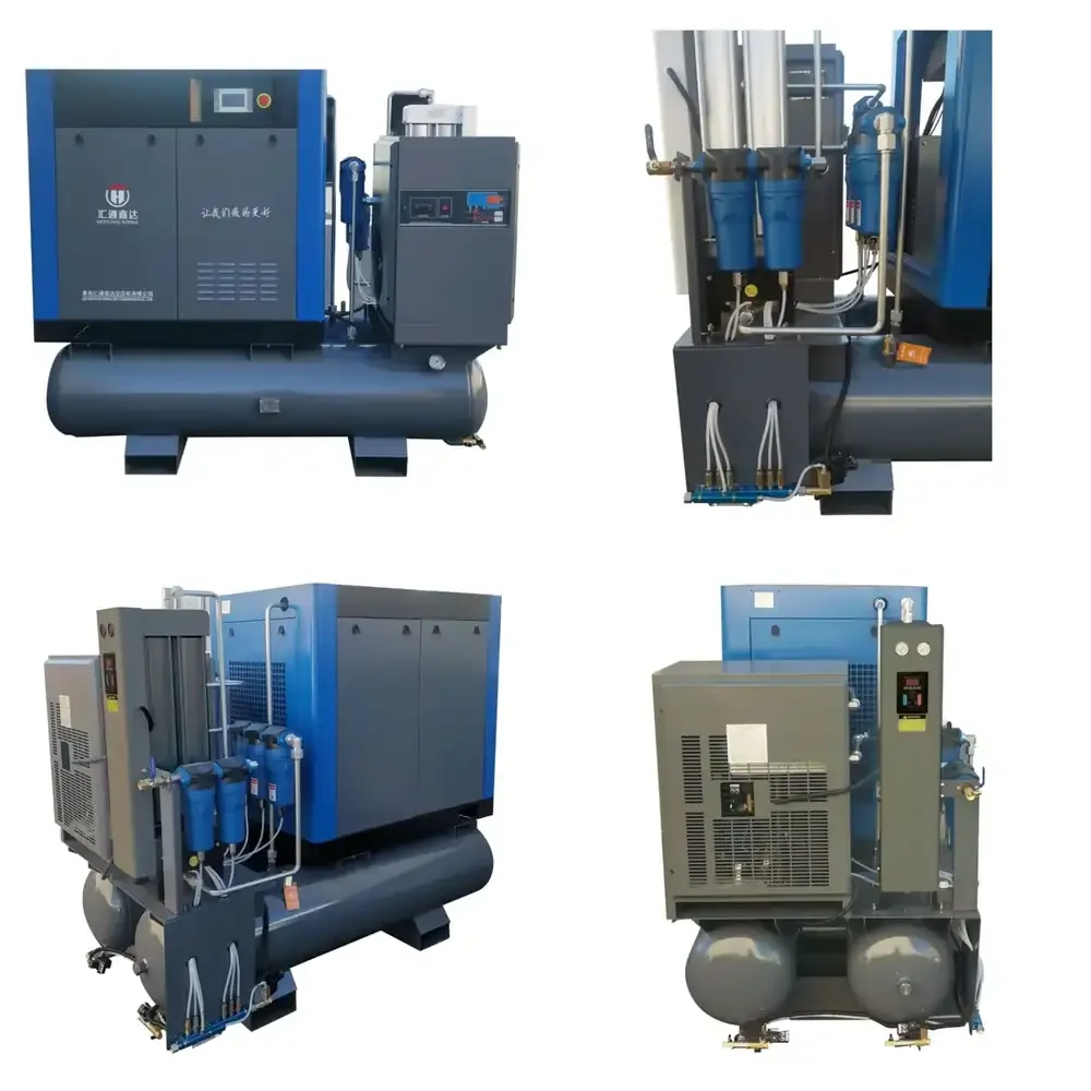 VSD Integrated All in One Screw Air Compressor 5.5KW 7.5HP with Air Dryer and Air Tank for Industrial Use for HT Compressor