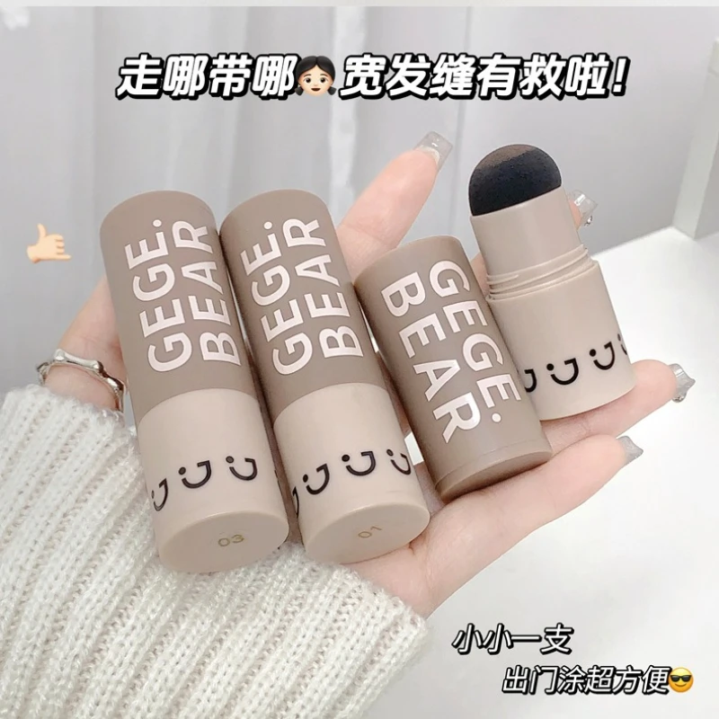 Hairline Shadow Powder Stick Waterproof Root Touch Up Concealer for Gray Roots Thinning Hair Natural Hairline Filler 3 Colors