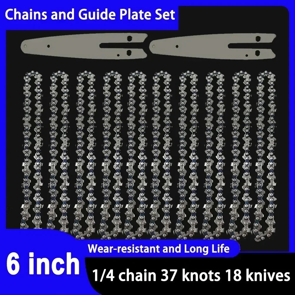 6 Inch Chainsaw for Wood Cutting Wireless Mini Saw Chain Guid Portable Electric Saw Mini Chainsaws Logging Saw Chain Accessories