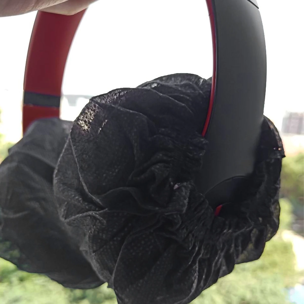 

Disposable Headphone Ear Covers Non Woven Stretchable Sanitary Sweat Proof Dust Cuff Travel School Museum Fit Lightweight