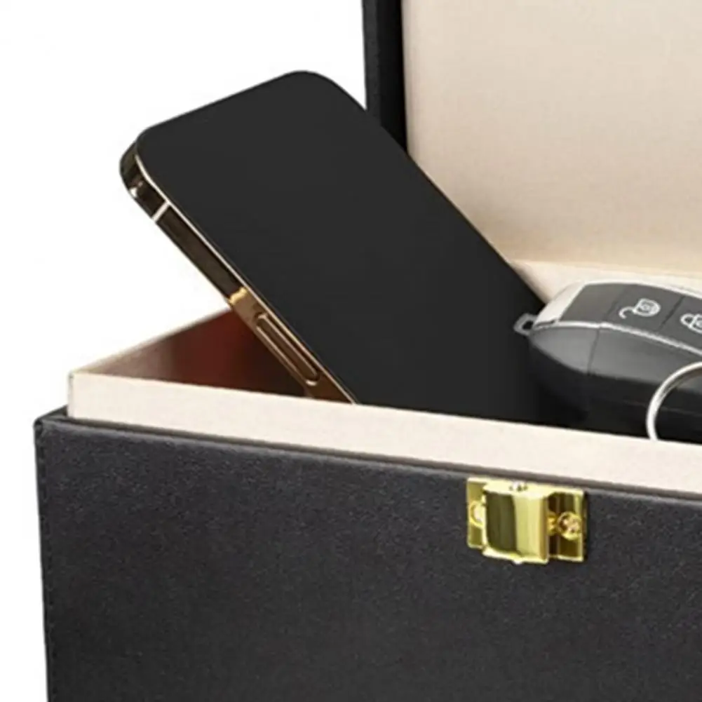 Car Shield Key Bag Rfid Signal Blocking Box Faraday Box for Car Signal Blocking Double-layer Anti-theft Key Organizer with 2