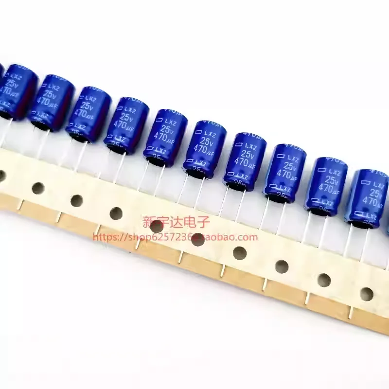 

10-100 шт. 25V470UF 10X16 Black Diamond LXZ Высокочастотный низкоимпедансный оригинальный электролитический конденсатор Blue Robe 470UF25V