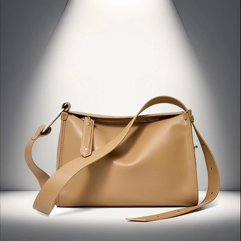 

Genuine leather luxury designer brand bag, women's pillow bag, high-quality cowhide shoulder crossbody bag, armpit bag