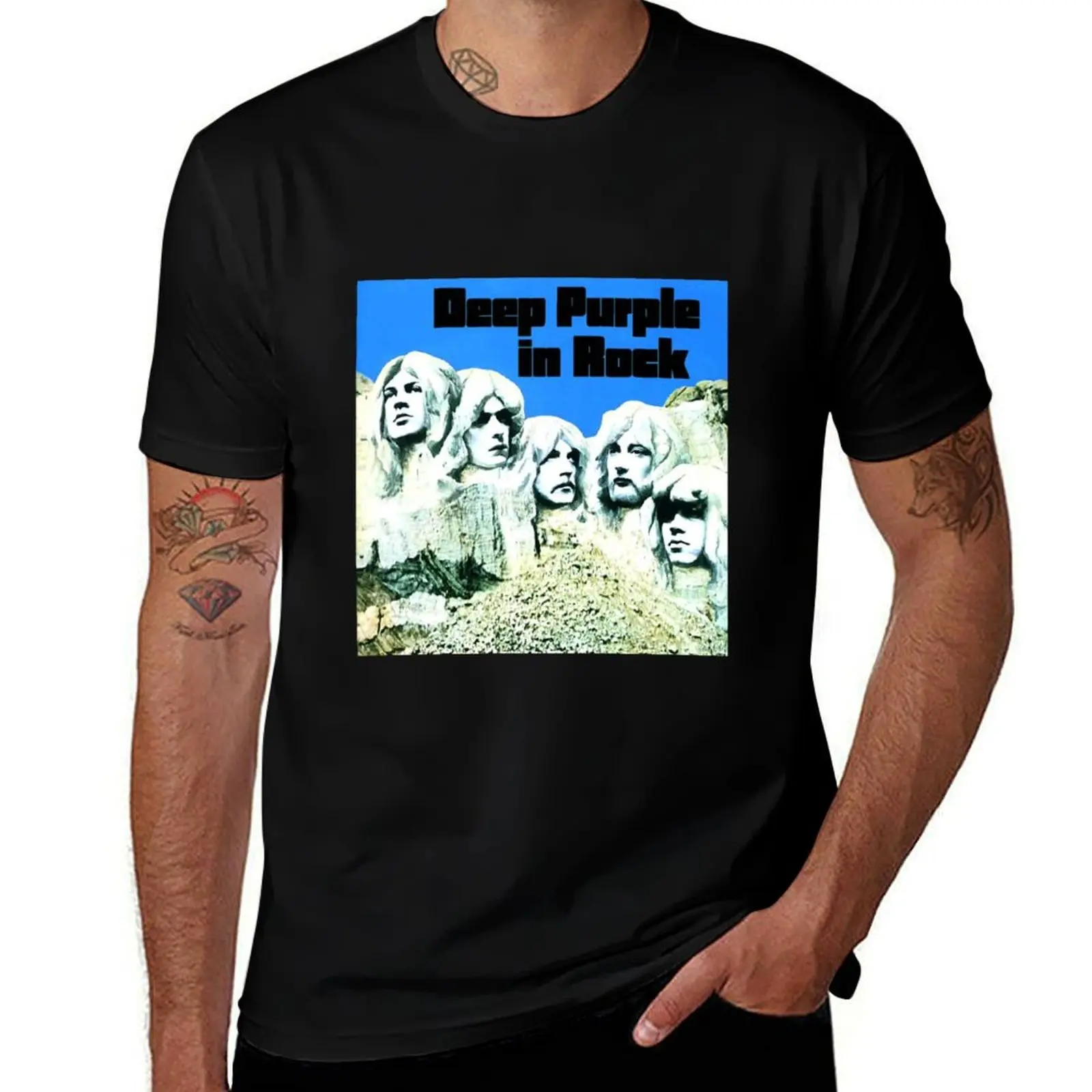 

purple in rock music T-Shirt men t shirt cotton 100% man t shirt designer T-Shirt