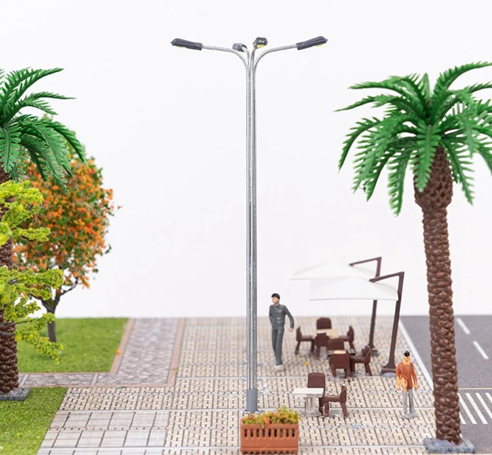 10Pcs SMD Lamp Model Street Lights Layout Lamppost Railway Train Garden Playground Scenery Led Lamp Lighting 1:100 HO Scale 3V