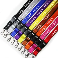 100 Uds. Cordón personalizado gratis patrón personalizado/LOGO cuerda colgante para el cuello impresión colorida correas DIY 2CM de ancho