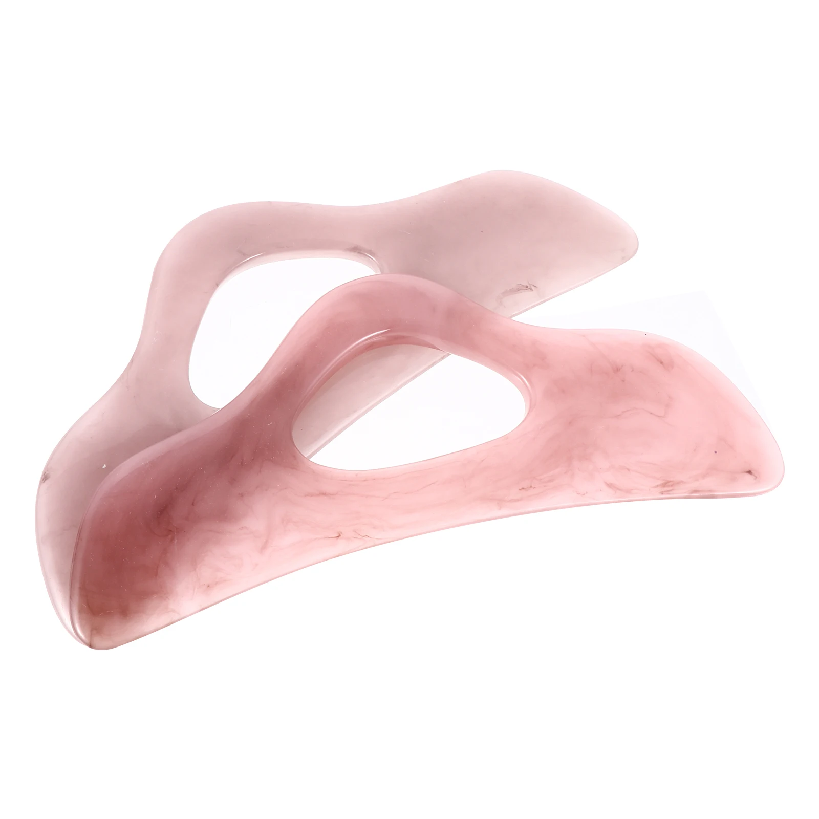 

2Pcs Massage Scraper Board Beeswax Material for Meridians Therapy Home Care Multi Functional Scraping Plate Smooth Skin Friendly