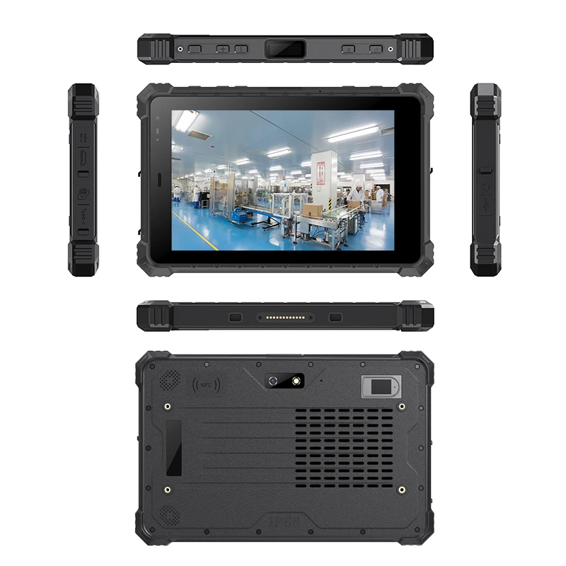 新型8インチマルチOS産業用タブレット、10点同時タッチ対応、700cd/m²ディスプレイ、i7-10510Y 16GB+256GB、5G SA/NSA、TPMセキュリティ、MIL-STD-810G準拠