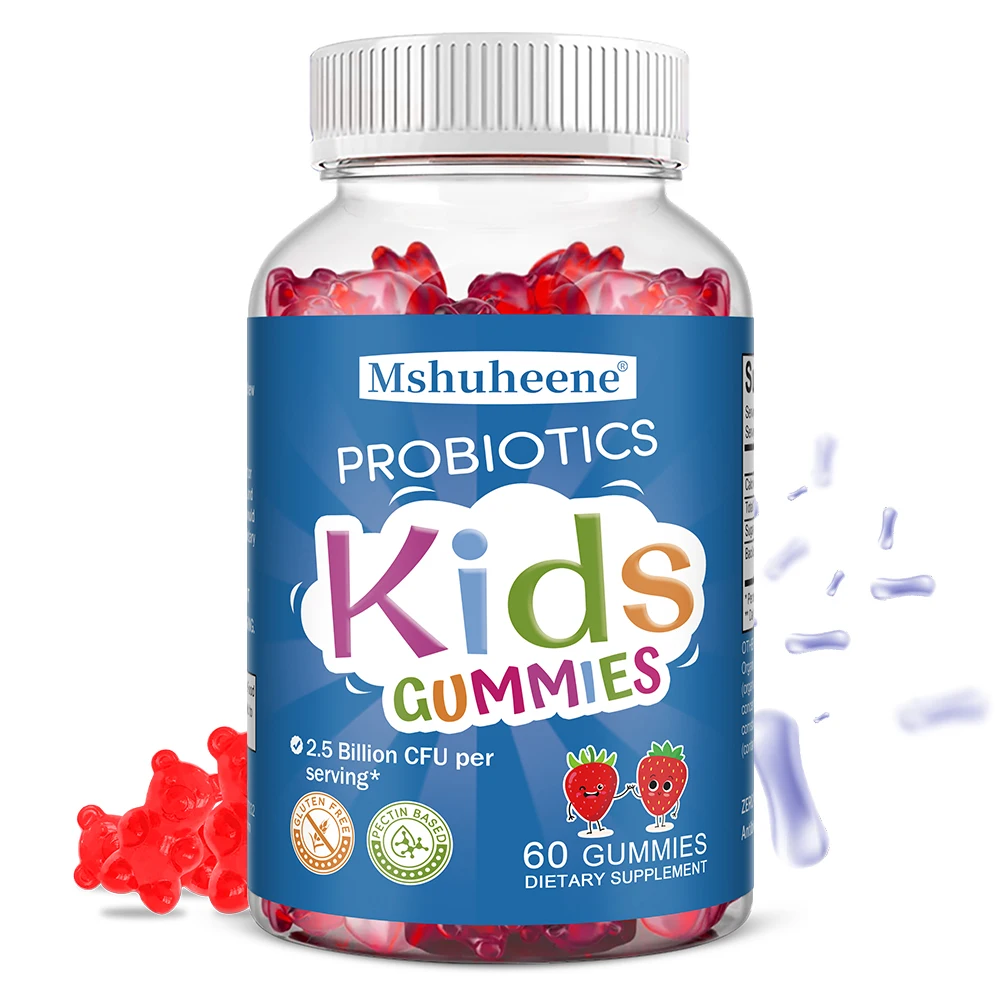 

Probiotic Gummies for Kids – 2.5 Billion CFU, Berry Flavor, Digestive & Immune System Support, Vegan, Non-GMO, Gluten Free