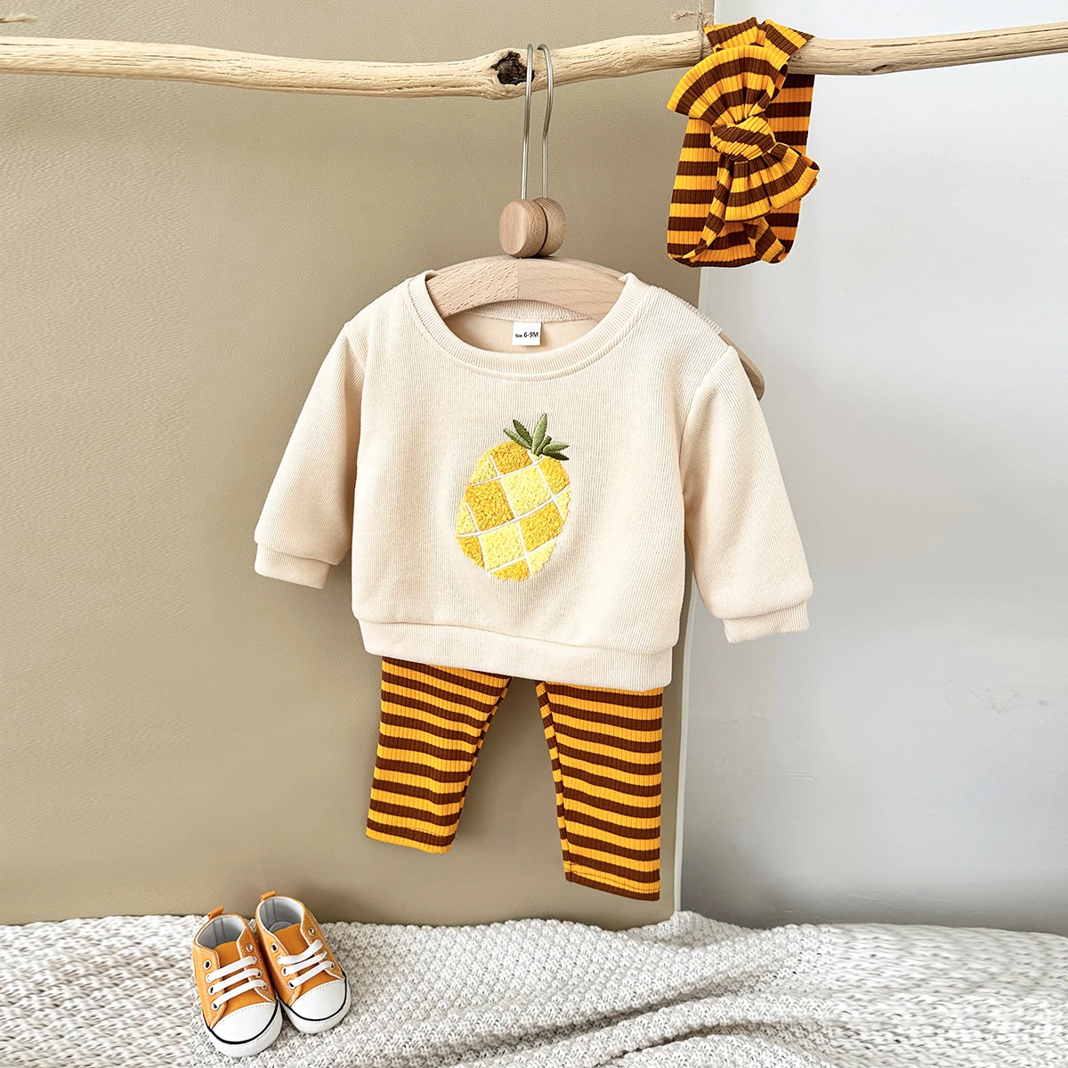 

Baby Clothes 2Pcs/Sets Girl Infant Clothing Pineapple Crewneck Tops+Pants Knitted Sweater Spring Autum Sets Baby Newborn Items
