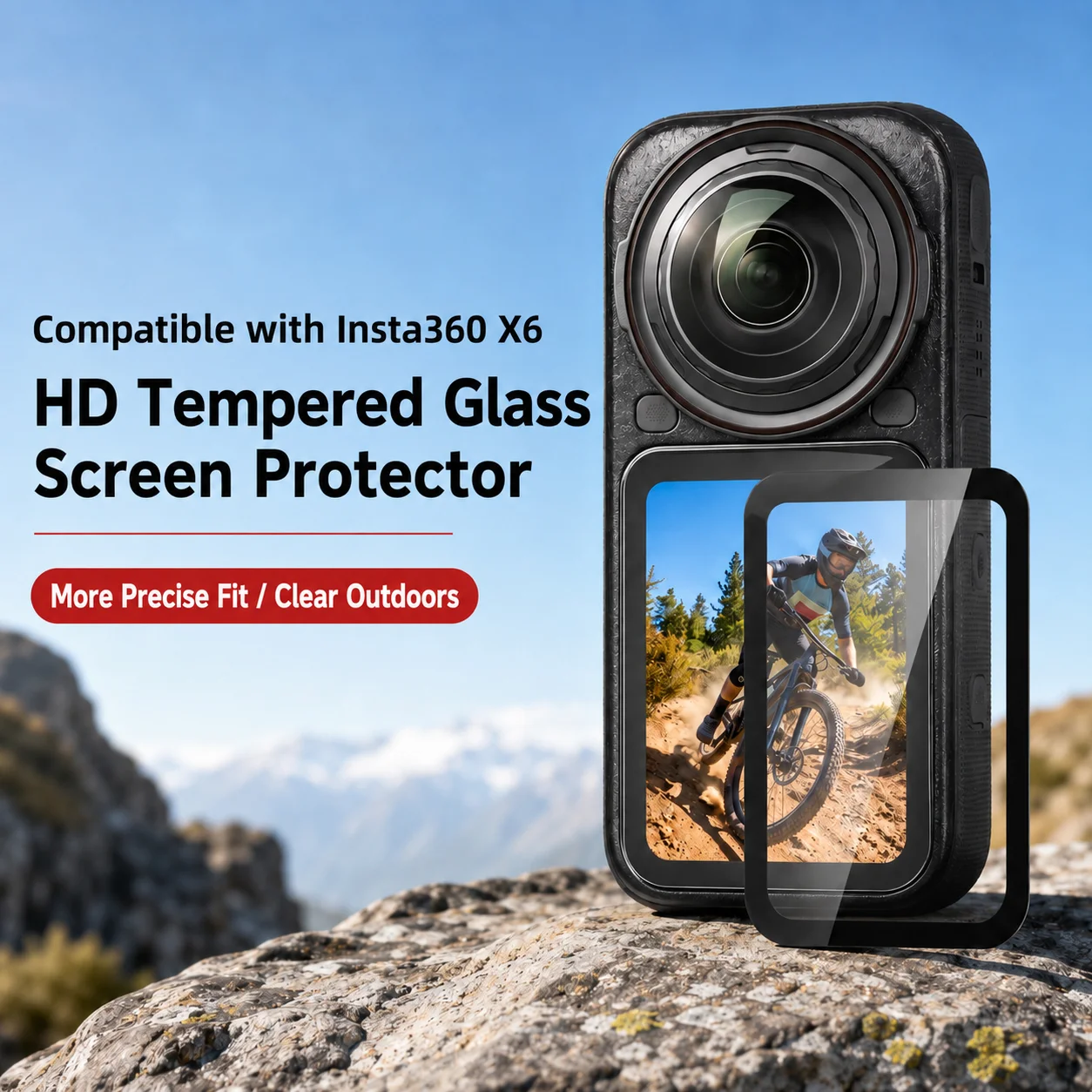 Tempered Glass Screen Protector For Insta360 X6 Accessories Anti-scratch Film For Insta 360 X6 Full Coverage Protective Film