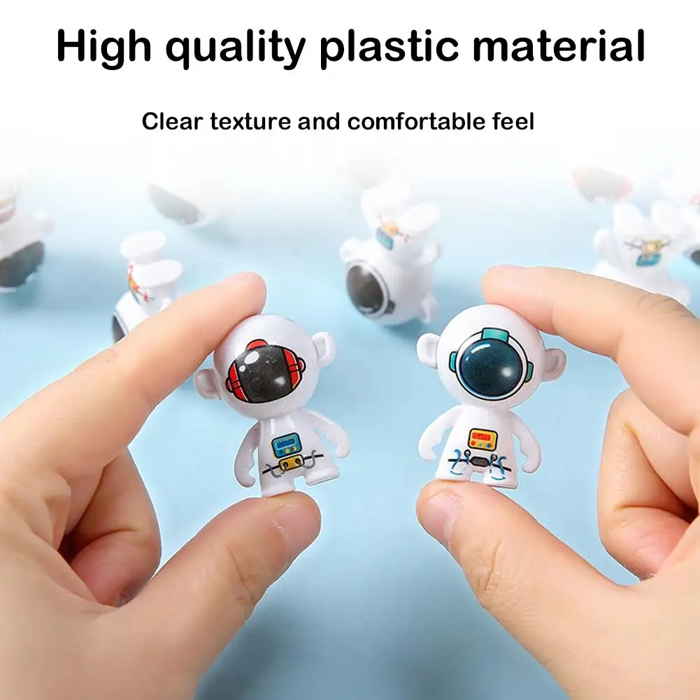 10 Stuks Mini Cartoon Ruimte Astronaut Tumbler Poppen Speelgoed Astronaut Leuke Beeldjes Voor Kinderen Verjaardagsfeestje Gunsten Pinata Vulstoffen