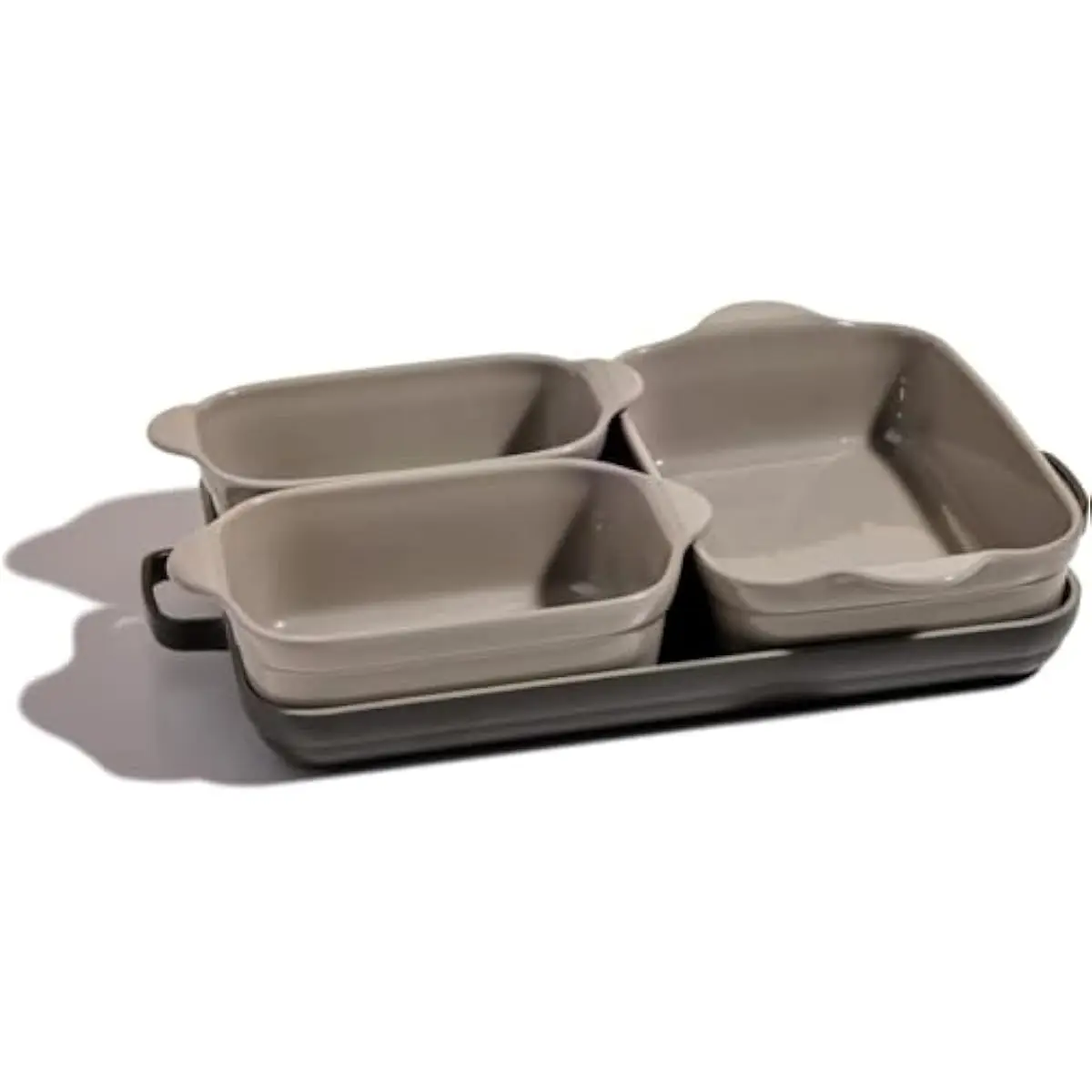 Ceramic Nonstick Bakeware Collection 5 Items Aluminum Core Oven Safe Griddle Pan Stovetop Compatible Hand Wash Only PFOA PTFE PF