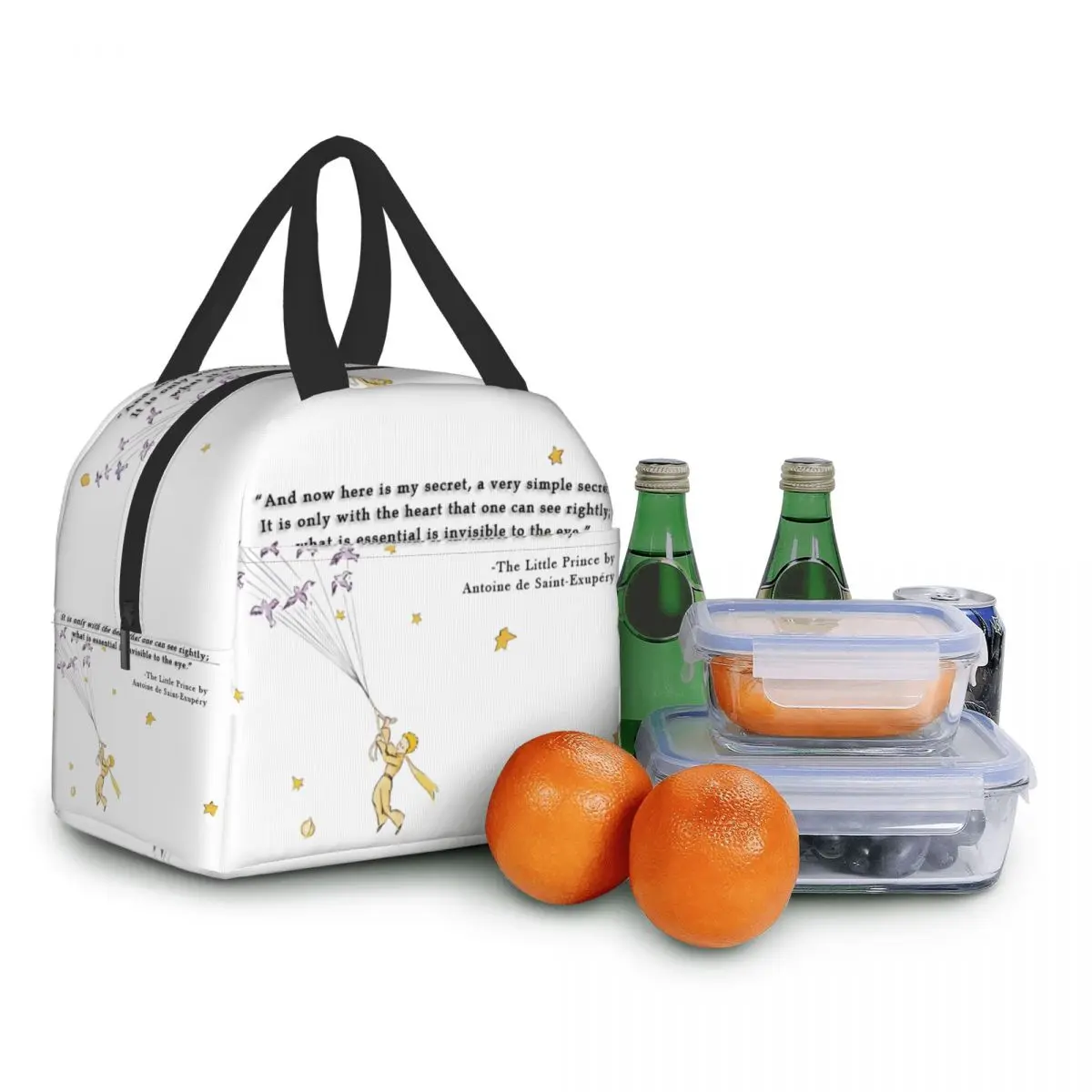 The Little Prince Thermal Insulated Lunch Bag Portable Resuable Lunch Tote for Women Kids School Work Multifunction Food Box